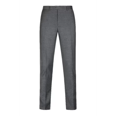 Maurio Men's Flat-front Suit Trousers – Charcoal