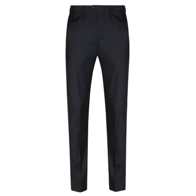 Maurio Men's Flat-front Suit Trousers – Navy