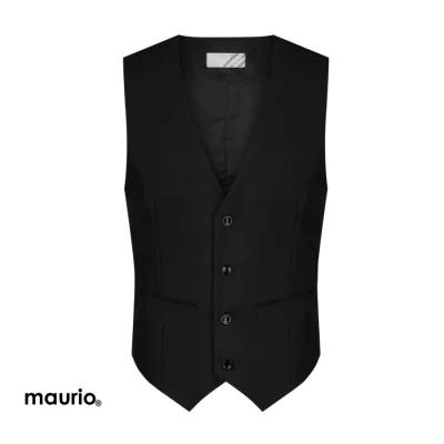 Black 4-button formal men's vest
